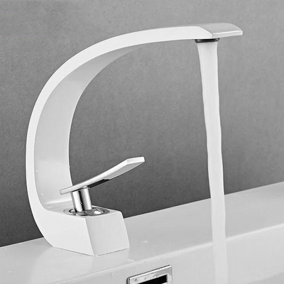 Black all copper single hole cold and hot faucet creative sink for washing hands and faces under the table - Korvel