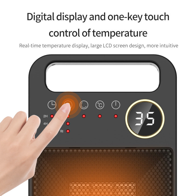 Calefactor Eléctrico con Control Remoto PTC y Pantalla Táctil con Oscilación de 120°