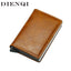 DIENQI Top Quality Wallet Men Money Bag Mini Purse Male Vintage Automatical Aluminium Rfid Card Holder Wallet Small Smart Wallet - Korvel