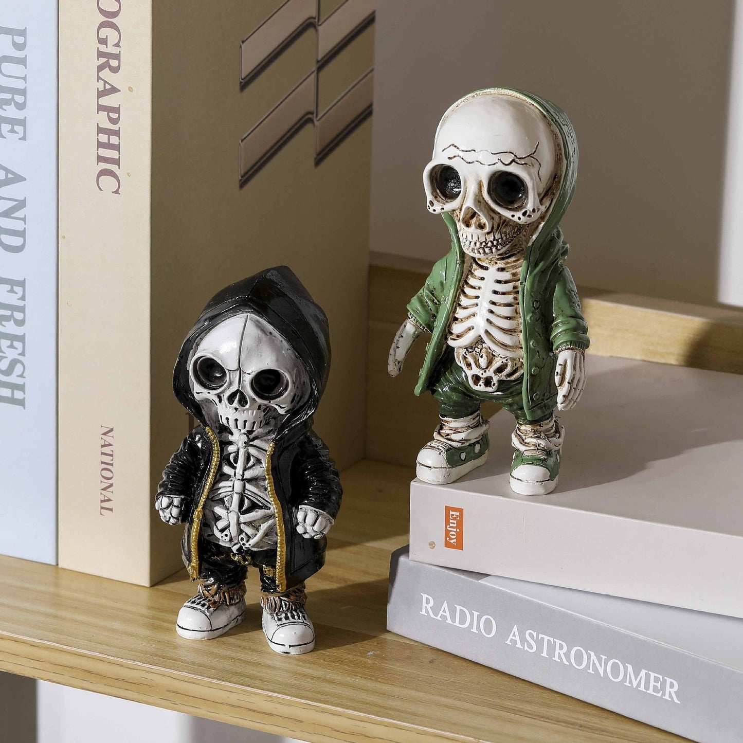 Halloween Decoration Skeleton Doll Resin Craft Decoration Home Bookshelf Art Creative Decoration - Korvel