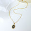 Geometric Jewelry Dripping Oil Star Elliptical Titanium Steel Pendant Necklace - Korvel