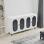 Buffet d'Accent Blanc Moderne avec Portes en Acrylique
