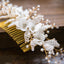 Queenco Gold Bridal Hair Comb Pearl Beads Wedding Hair Accessories Women Headpiece Girl's Hair Vine Party Hair Jewelry - Korvel