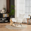 Premium Nursery Rocking Chair with Teddy Fabric Cushion