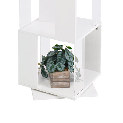 6-Layer Rotating Acrylic Bookshelf for Creative Spaces