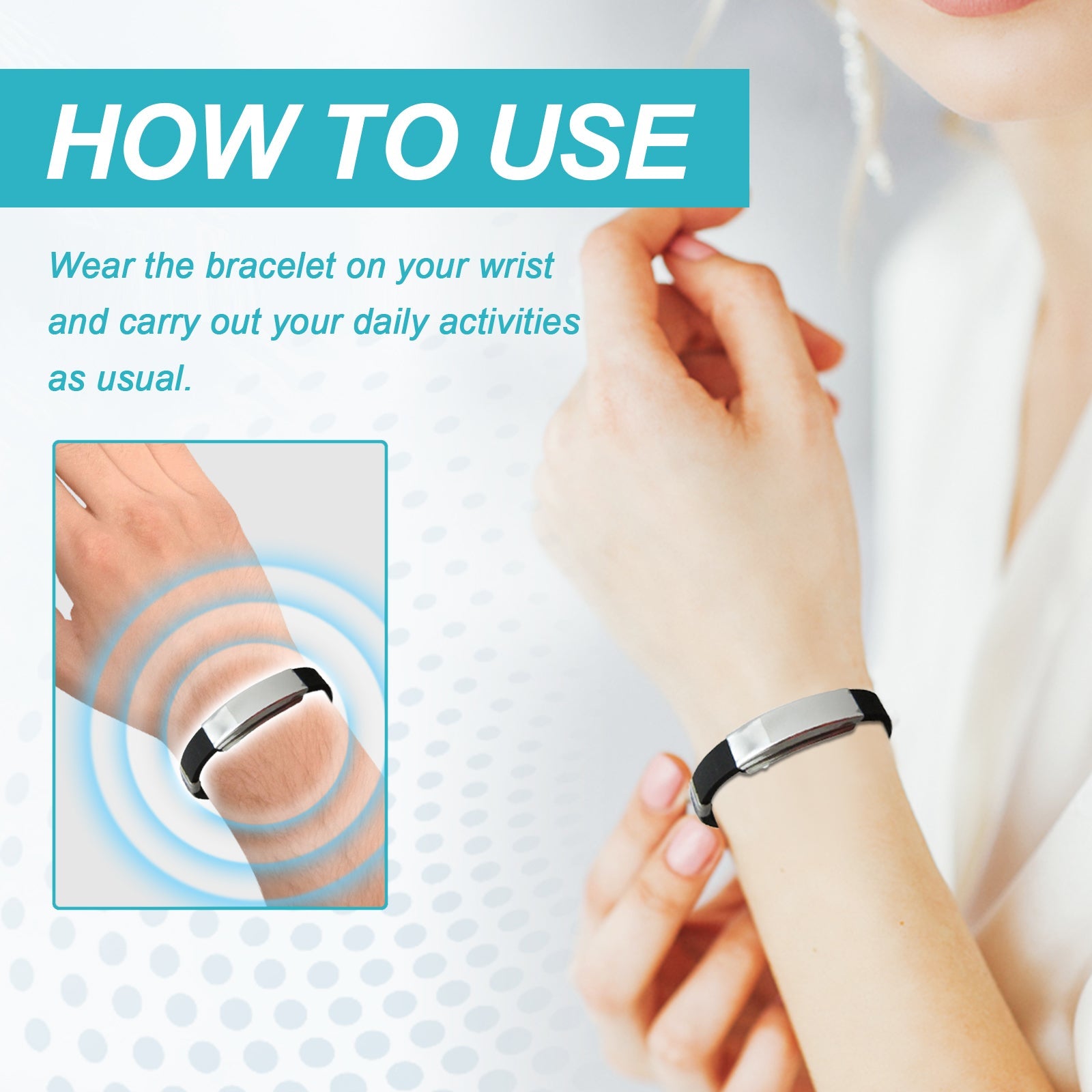 Ion Bracelet, Firming Abdominal Thigh Fat Relief Dizziness Body Discomfort Care Bracelet - Korvel