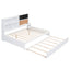 Full Size Daybed with Storage Shelves, Blackboard, Cork board, USB Ports and Twin Size Trundle  White - Korvel