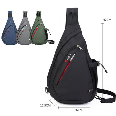 Premium Men's Cotton and Linen Triangle Messenger Bag
