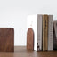 Solid beech wood book end natural wood walnut bookend home storage bookshelf decor bookstop natural wood crafts - Korvel