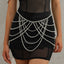 Cadena Corset Mariposa Minimalista con Perlas Imitación