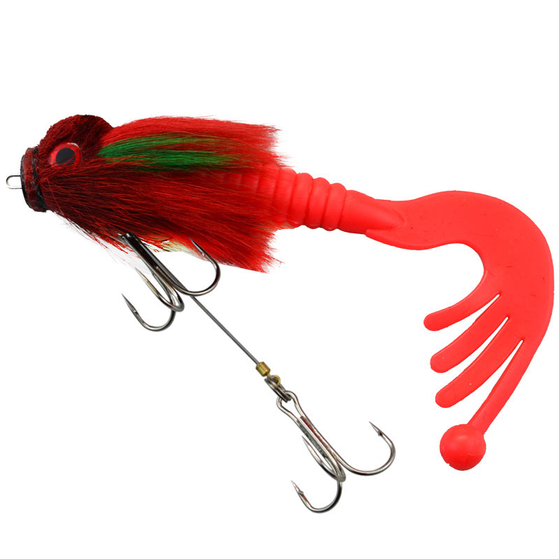 Palisandro Baby Rat Swimbait Bucktail - Muskie/Pike Lure, Hand - tied Deer Hair, Solid Body Fishing Rig - Korvel