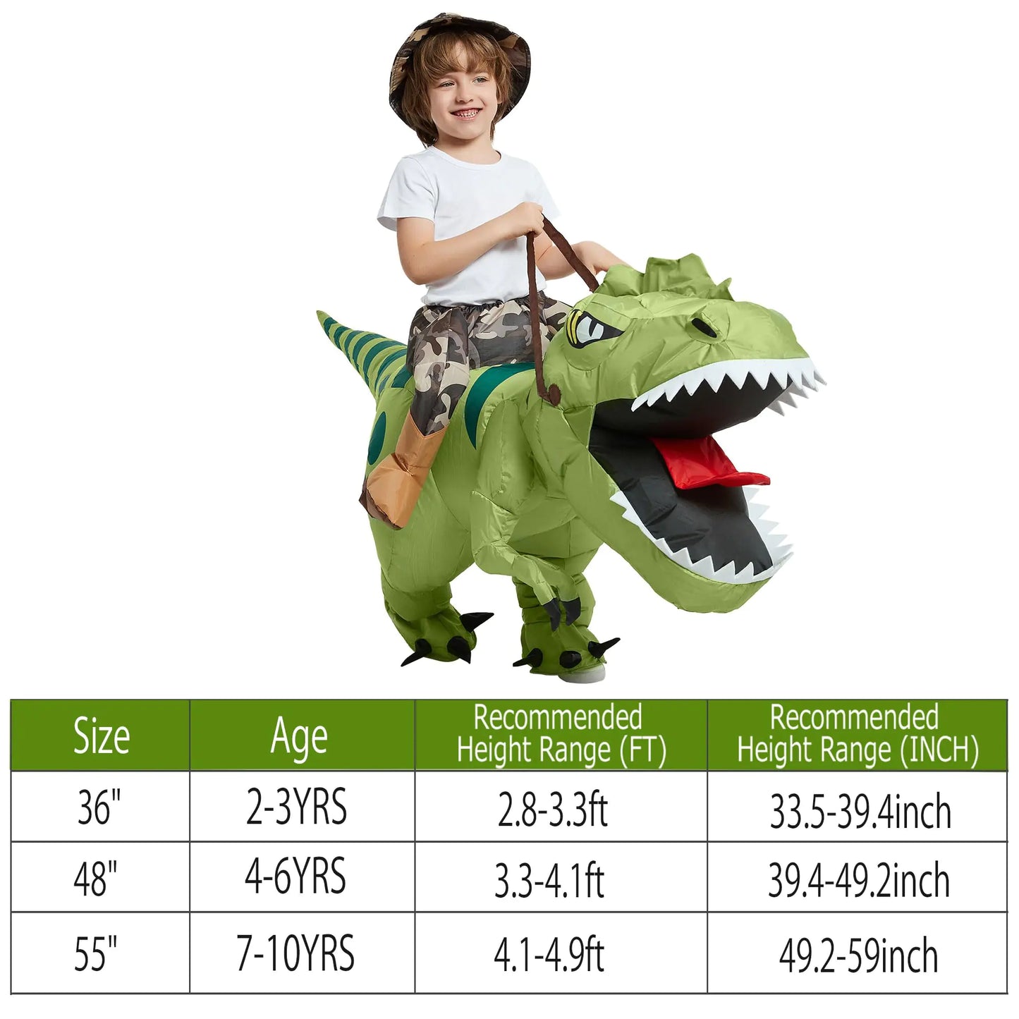 Costume de dinosaure gonflable One Casa pour enfants