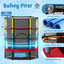 55 Inch Mini Trampoline for Kids with Safety Enclosure Net