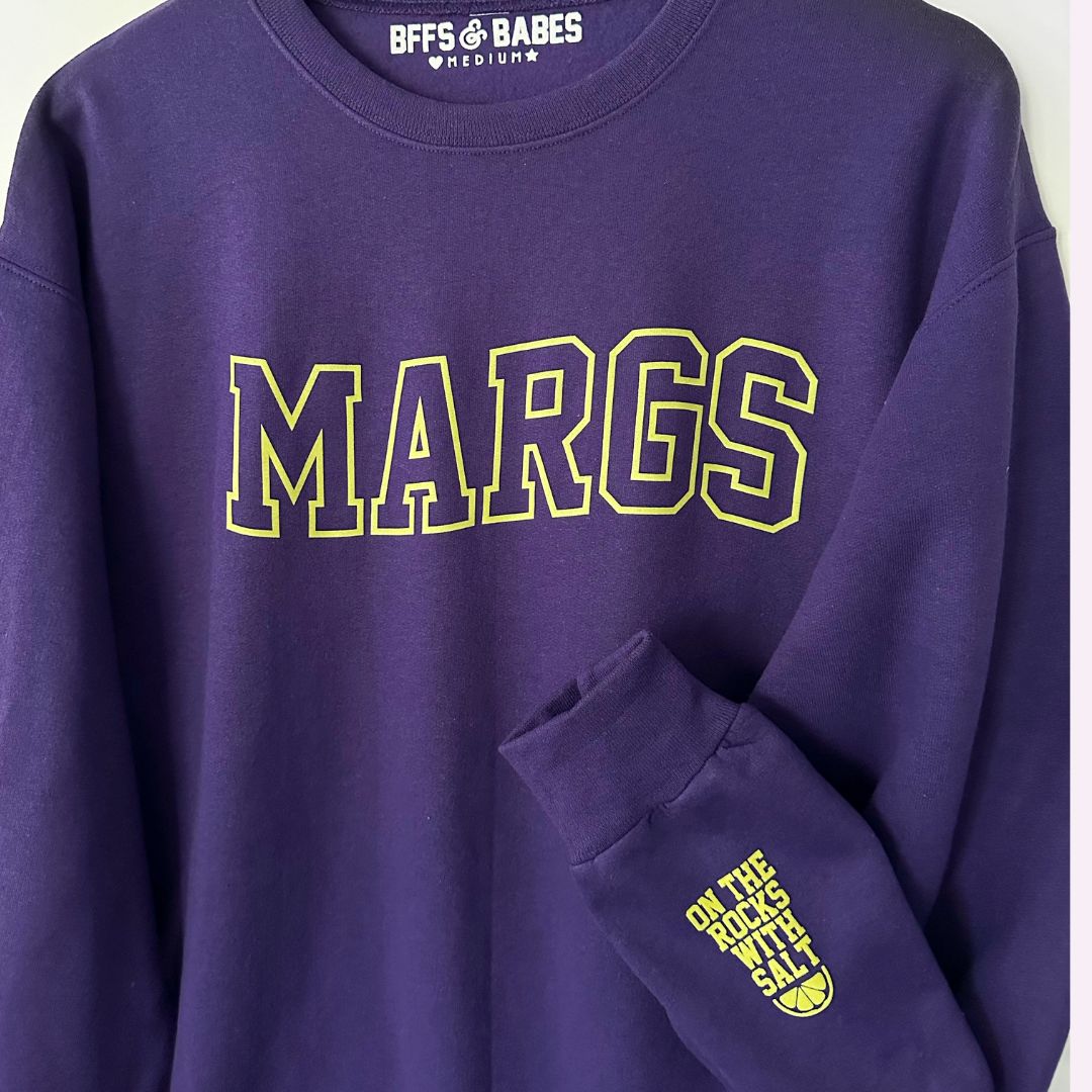 Sweatshirt imprimé violet MARGS avec poignet On the Rocks