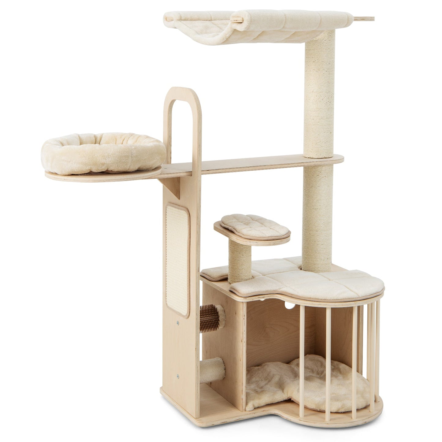 Arbre à chat multi-niveaux de 55 pouces avec coussins lavables