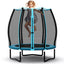 Trampoline Mini de 55 Pouces pour Enfants avec Enceinte de Sécurité - Bleu