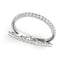 Anillo de Compromiso de Banda Dividida de Diamante en Oro Blanco de 14k