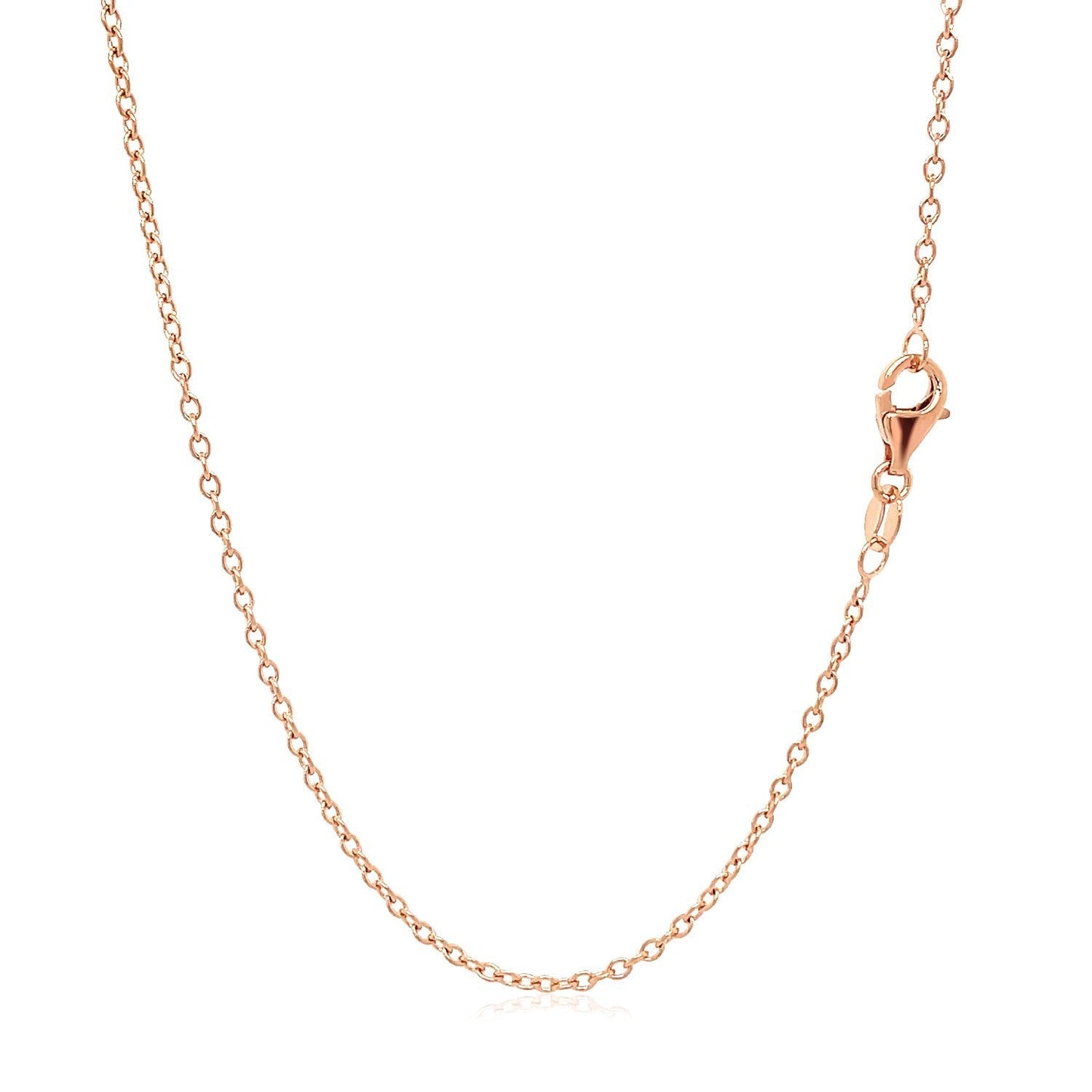 18k Rose Gold Oval Link Chain - 1.5mm