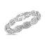 .925 Sterling Silver Art Deco Style Diamond Tennis Bracelet - 7.25"