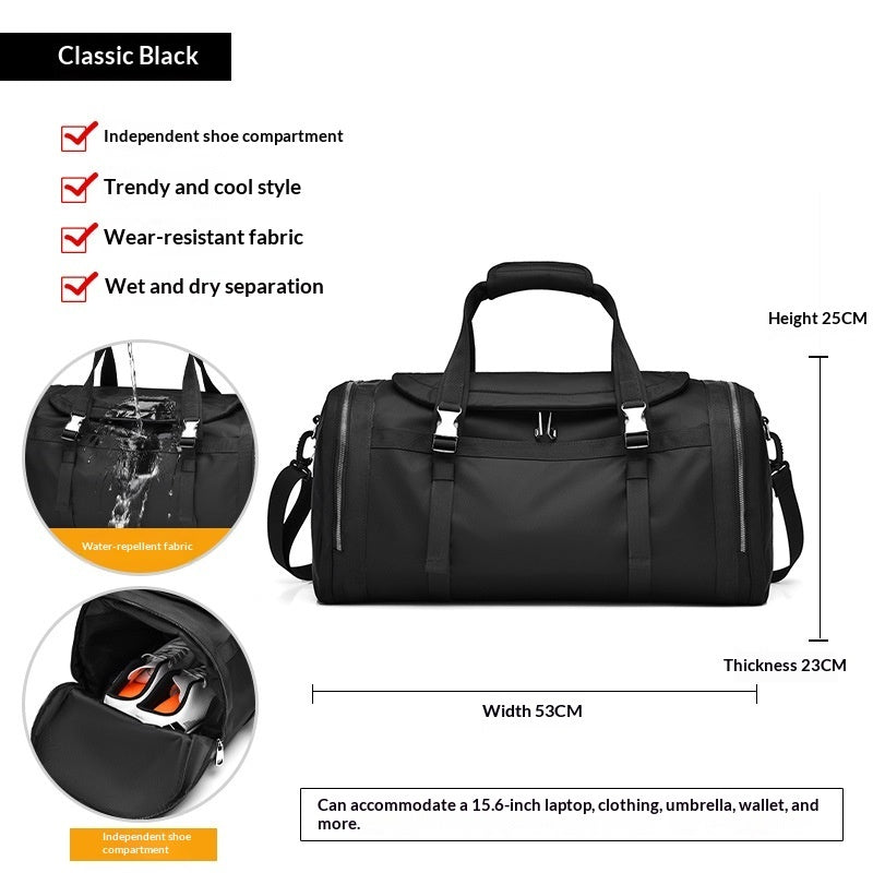 Multi-functional Travel Duffel Bag with Shoe Compartment