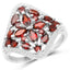 2.24 Carat Genuine Garnet Sterling Silver Engagement Ring