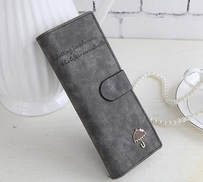 55card women female leather wallet business id credit card holder case passport cover wallets card holder carteira feminina - Korvel
