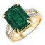 IGI Certified 8.49 Carat Zambian Emerald & Diamond 14K Gold Ring