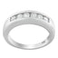 Bague en or blanc 14K avec diamants en channel - 3/4ct TDW
