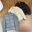 Stylish Wool Knit Patchwork White Duck Down Jacket