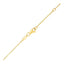 Collier en chaîne en or jaune 14 carats avec pendentif flèche horizontal
