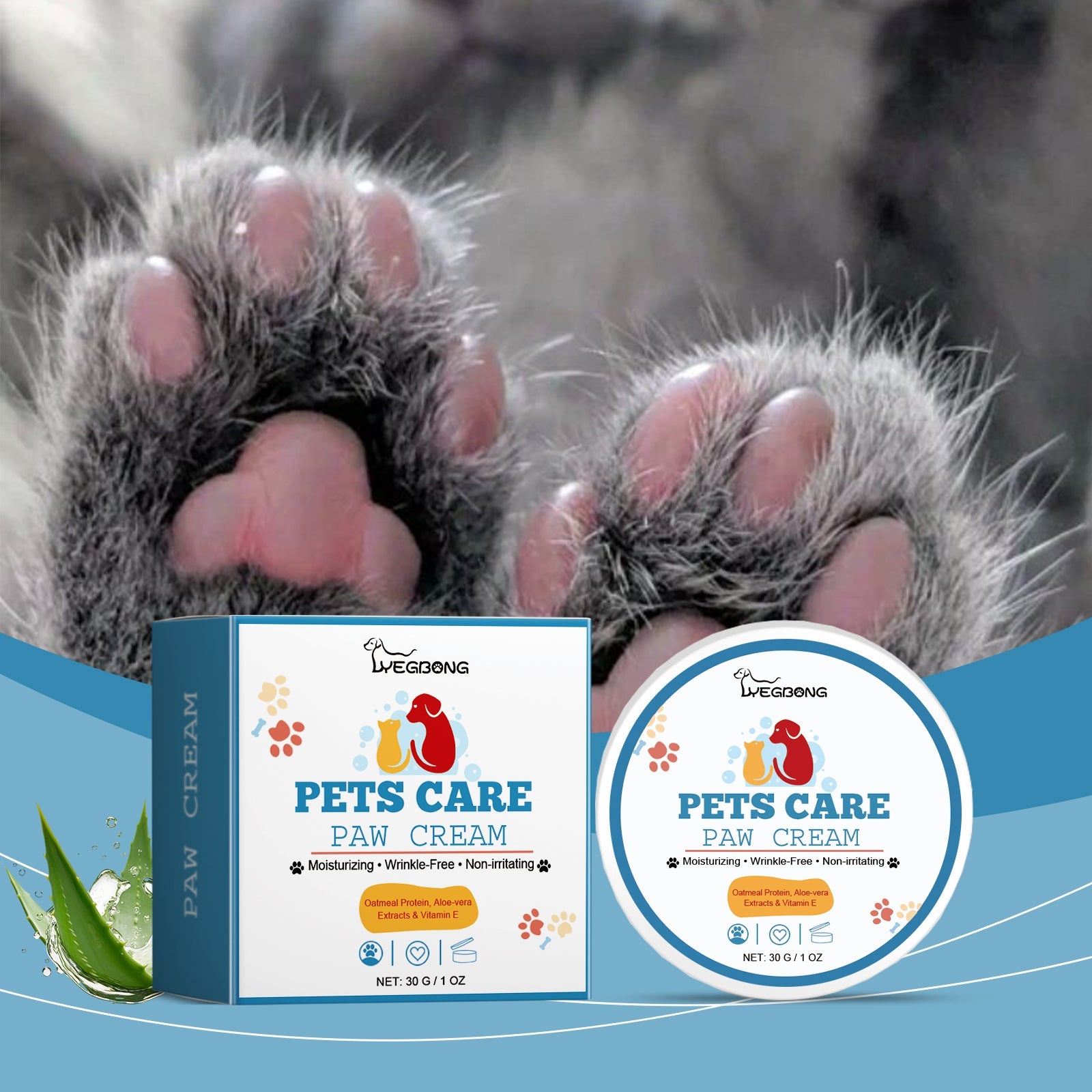 Pet Paw Care Cream For Dogs And Cats Deep Moisturizing Foot Care Cream For Soles And Pads - Korvel