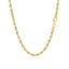3.0mm 10k Yellow Gold Solid Diamond Cut Rope Chain