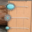 3 PCS/Set Artificial Turquoise Hair Pins - Korvel