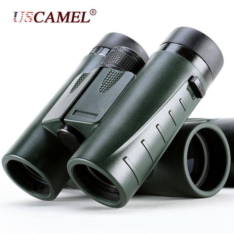 Military HD Compact Binoculars 8x32 Optics Telescope Zoom Powerful Vision Objective Lens Army Green for Hunting Sport USCAMEL - Korvel