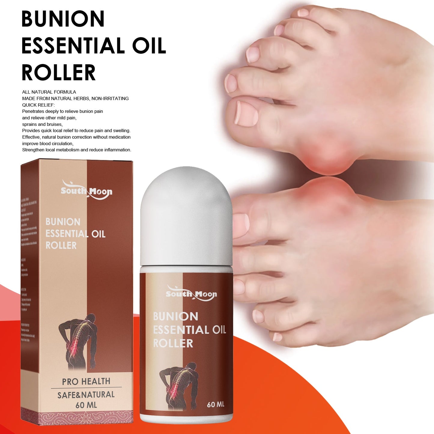 Bunion Essential Oil Roller For Pain Relief Massage Essential Oil Ball Foot Care Convenient Correction Of Thumb Valgus - Korvel