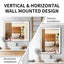 48x24 inch LED bathroom makeup mirror wall mounted adjustable light anti fog touch switch with memory intelligent large bathroom - Korvel
