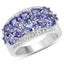 2.72 Carat Genuine Tanzanite Sterling Silver Engagement Ring