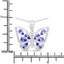 Pendentif en argent sterling de 1,75 carat en tanzanite véritable et zircon blanc