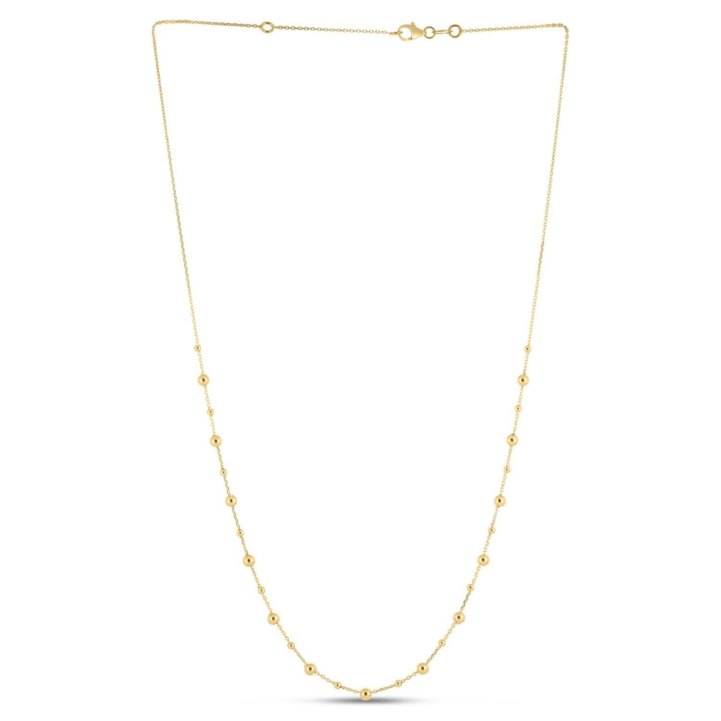 Collar de Perlas de Oro Amarillo de 14k Elegante