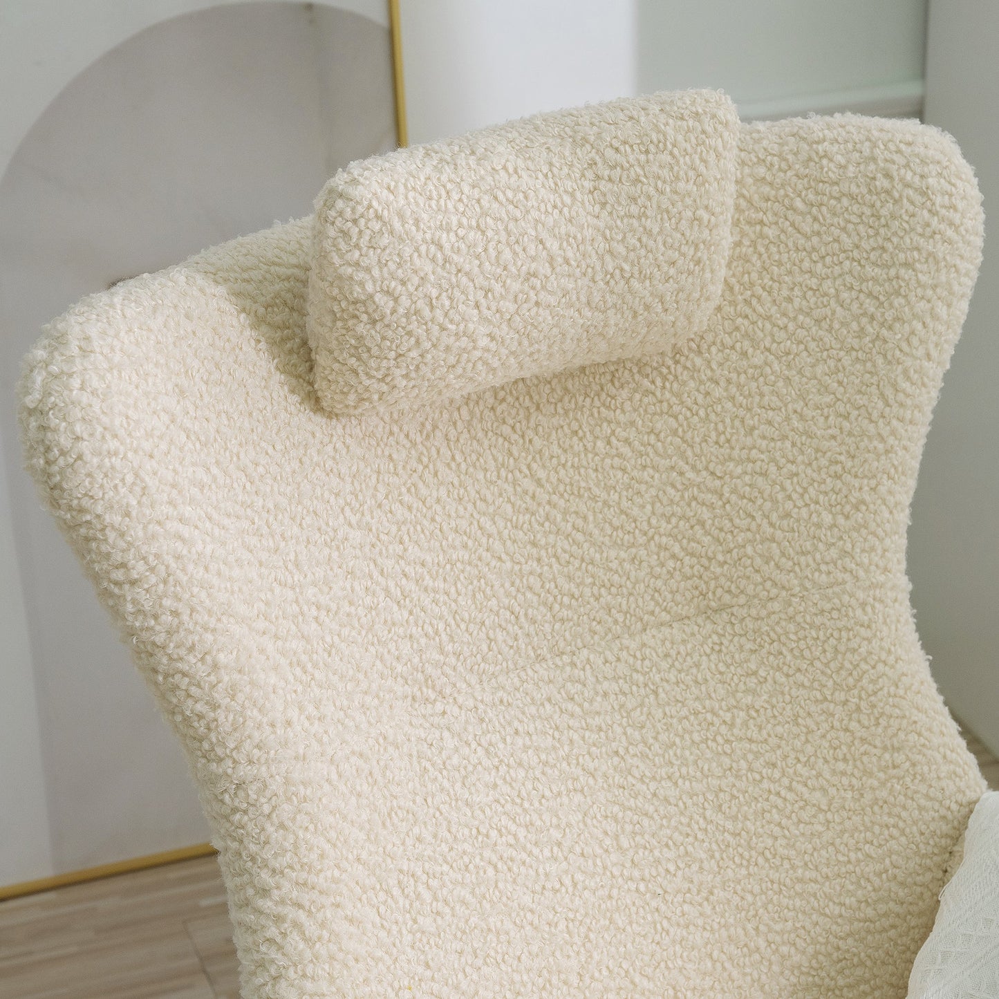 Chaise Berçante Premium en Tissu Cachemire