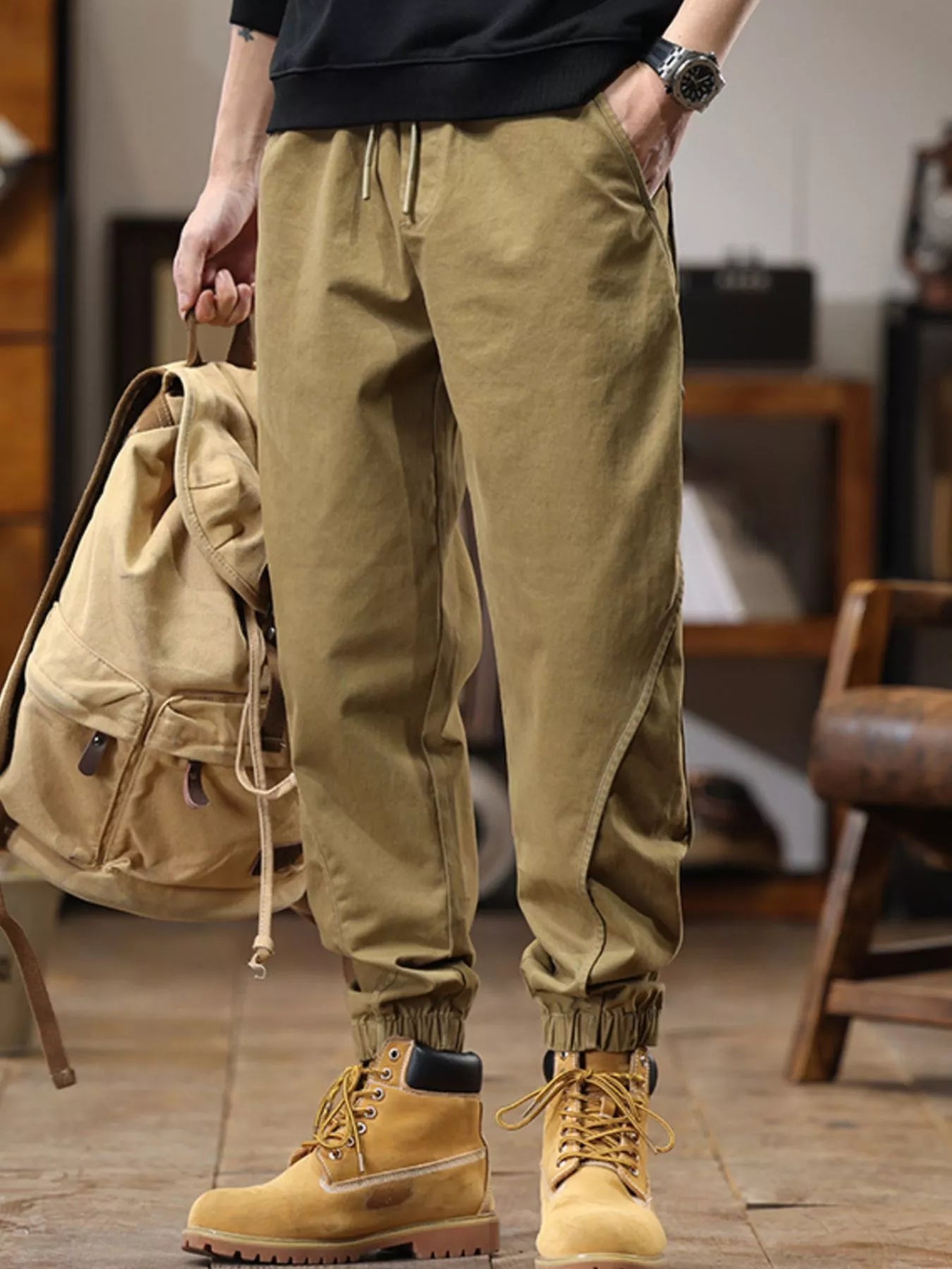 Men's Plus Size Drawstring Jogger Pants