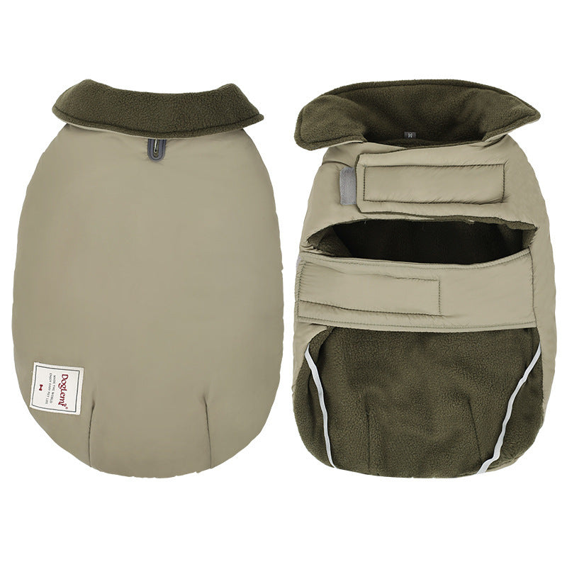 Lapel Turtleneck Cotton-Padded Dog Vest - Warm & Stylish