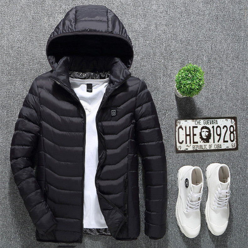 New Heated Jacket Coat USB Electric Jacket Cotton Coat Heater Thermal Clothing Heating Vest Men's Clothes Winter - Korvel
