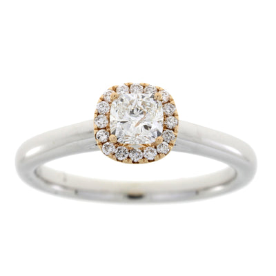 Genuine .62ct Diamond Engagement Ring in 14KT Two-Tone Gold