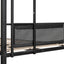 Metal double bed with casters/sturdy frame/no noise/comfortable guardrail/2 side ladders/no need for spring box - Korvel