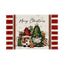 Christmas Snowman Linen Meal Mat Snowflake Grid Printed Table Mat Christmas Party Decoration Insulation Mat Holiday Decoration - Korvel