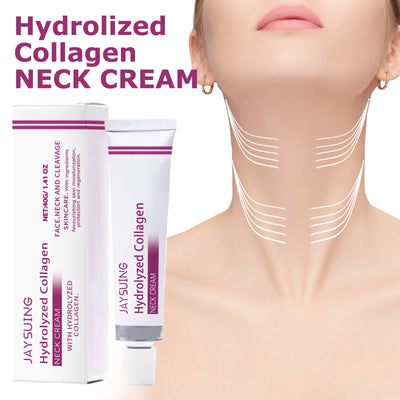 Hydrolyzed Collagen Neck Cream, Fade Neck Lines Shaping Swan Neck Smooth White Neck Cream - Korvel