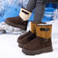 Botas de Nieve de Piel con Forro de Piel para Mujeres - Comodidad Estilosa