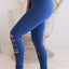 Rose Red Cut-out Skinny High Waist Leggings - Korvel