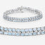 Bracelet en argent sterling avec topaze bleue de 17,22 carats et diamants